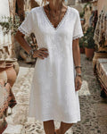 María - Vestido con cuello en V