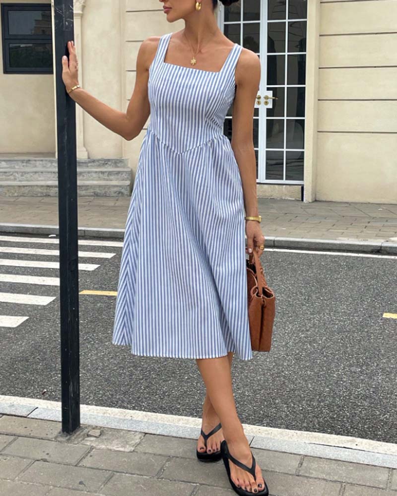 Vestido a rayas sin manga - Sofia Bellemont