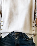 Blusa de Lino cuello Redondo - Sofia Bellemont