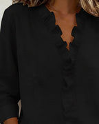 Blusa Casual con fruncidos y cuello en V - Sofia Bellemont