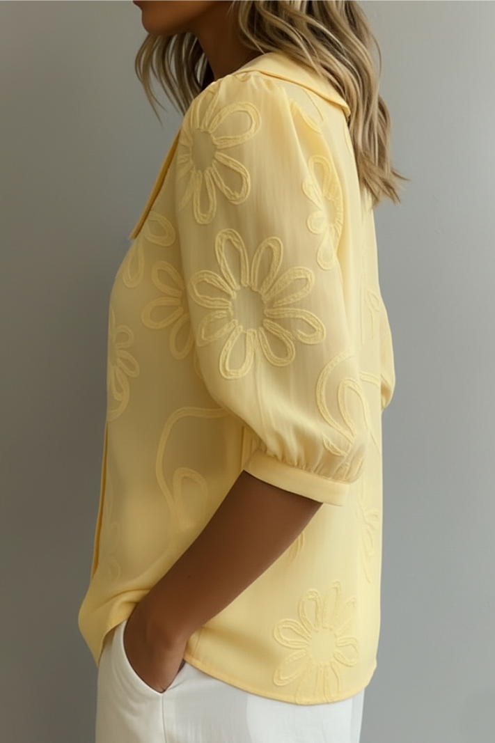 Blusa Media Manga Elegante - Sofia. Bellemont