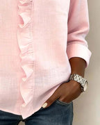 Blusa Casual con fruncidos y cuello en V - Sofia Bellemont